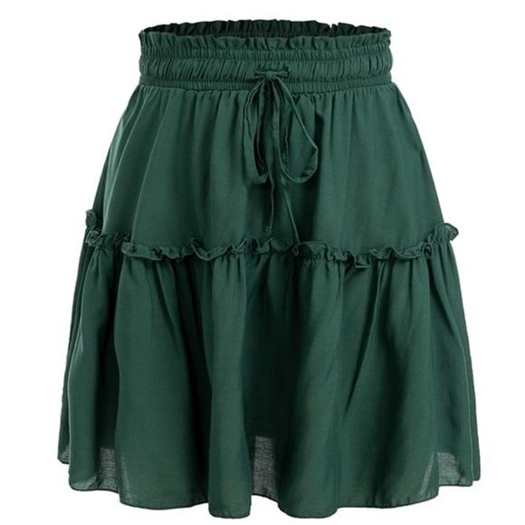 Green Ruffle Skirt - Picture 6 of 8